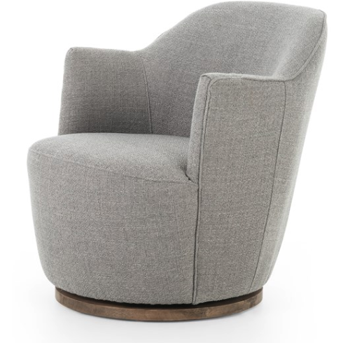 Rora Swivel Chair in Gibson Silver