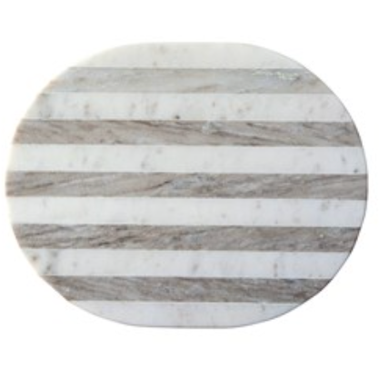 Grey and White Stripe Marble Board