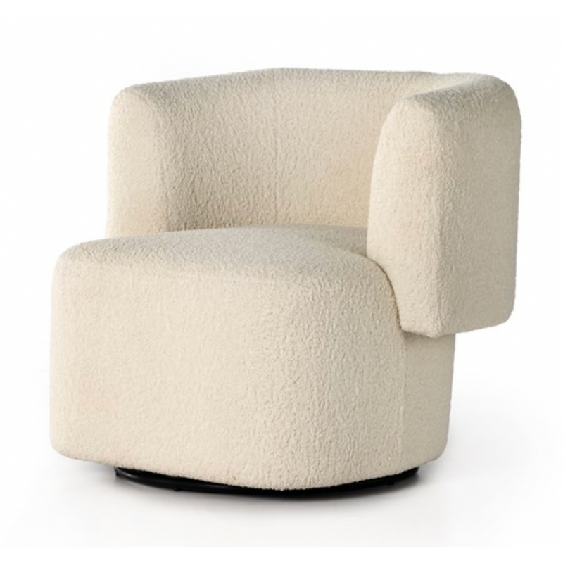 Tybalt Swivel Chair - Sheepskin Natural