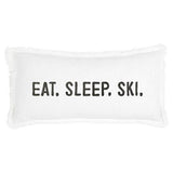 Eat Sleep Ski Lumbar Pillow