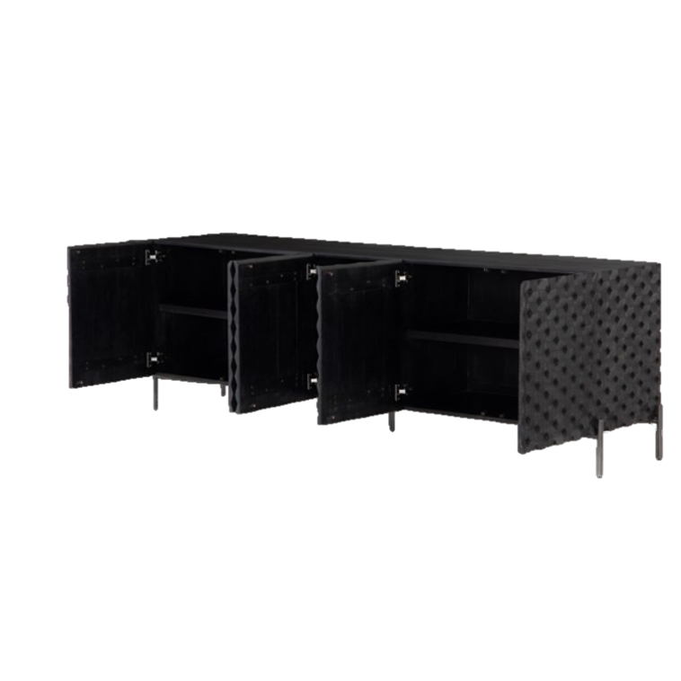 Raffael Media Console - Black Wash