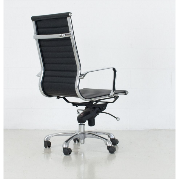 Aluminium High Back Office Chair - Black