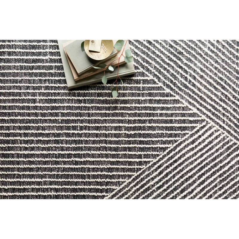 Newton Area Rug - Charcoal and Ivory