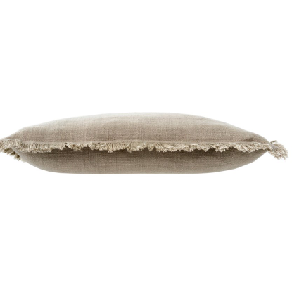 Frayed Edge Cushion - Light Grey