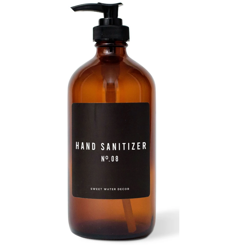 Amber Glass Hand Sanitizer Dispenser 16oz.