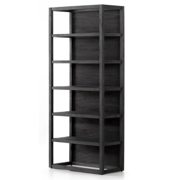 Lorne Bookshelf- Dark Reeded Totem