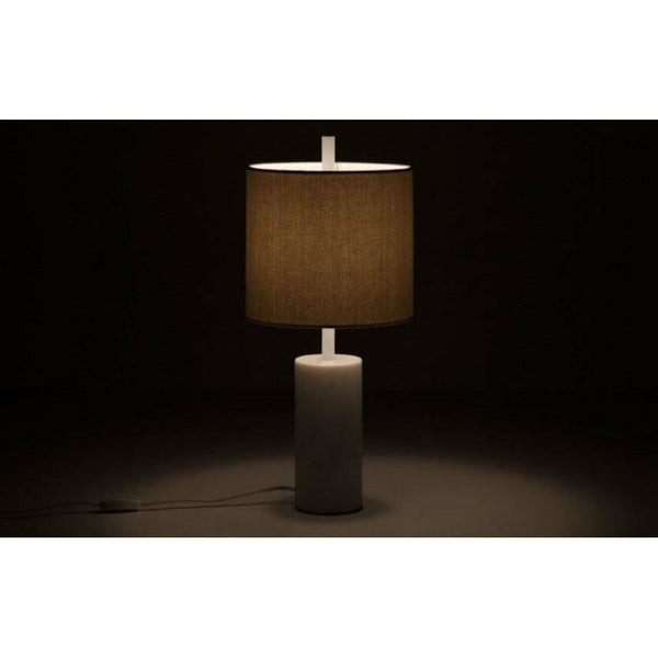 Drum Table Lamp - White