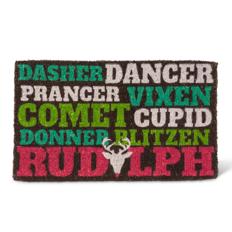 Reindeer Names Doormat