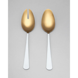 Serving Spoons Gold and White