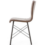 Diaw Dining Chair in Distressed Brown