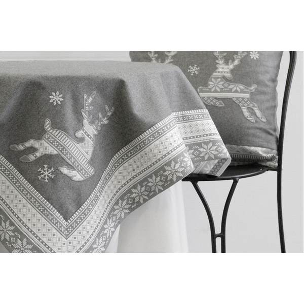 Frolic Grey Table Cloth 36" x 36"