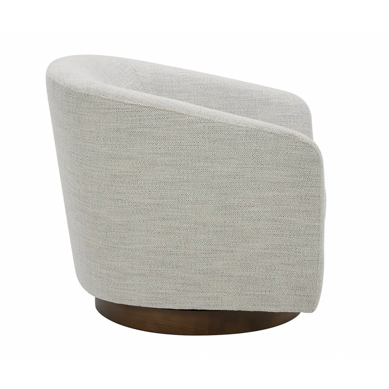 Oscillee Swivel Chair in Shearling White