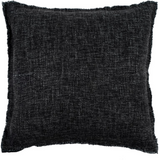 Selena Linen Cushion - Black