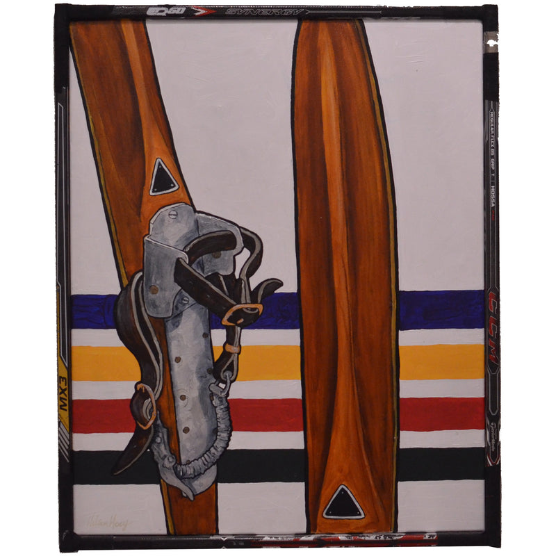 Timothy Hoey Original Artwork - Gramps Skis