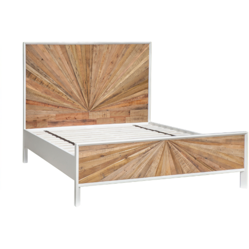 Casablanca Bed - Rustic Natural / White Lacquer
