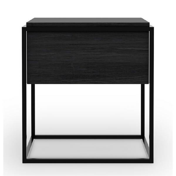 Oak Monolit Black Bedside Table