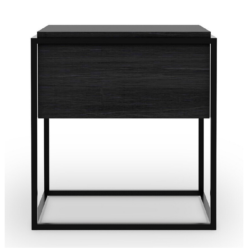 Oak Monolit Black Bedside Table