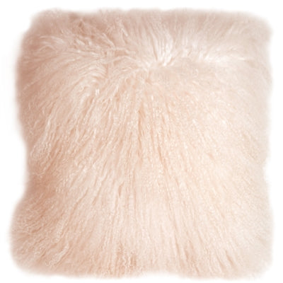 Mongolian Sheepskin Pastel Pink  18x18