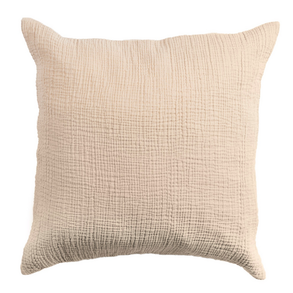 Crinkle Cushion - Beige 20"