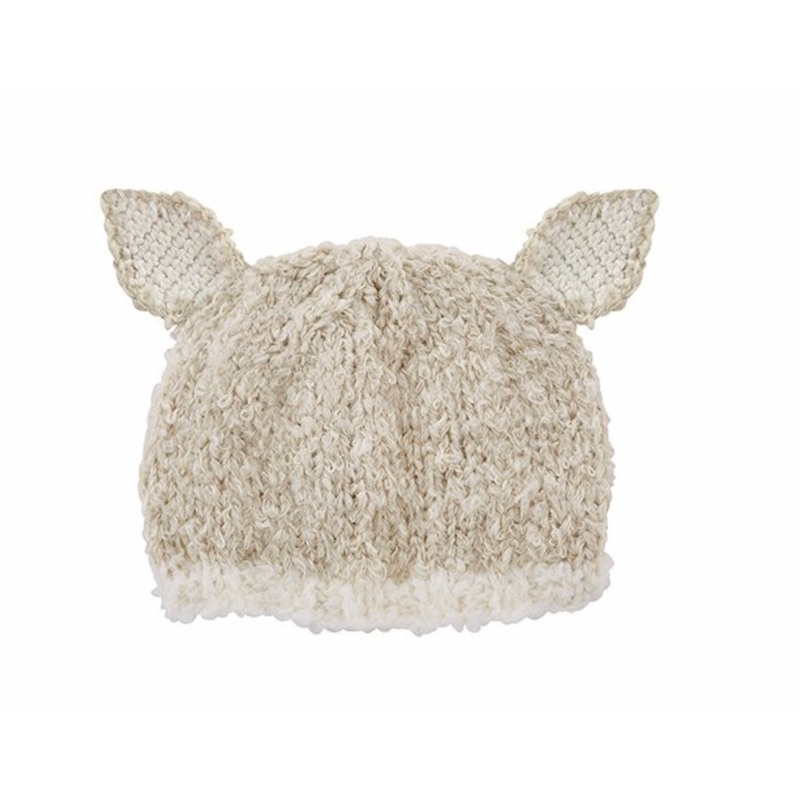 Knit Hat - Cream Lamb, Newborn