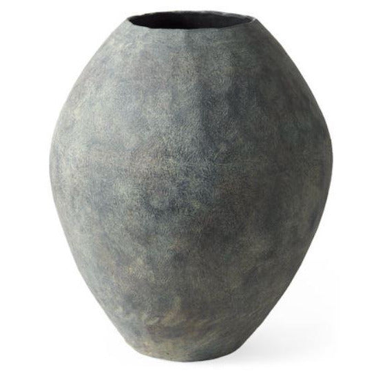 Gobi Grey Ceramic Oval Vase