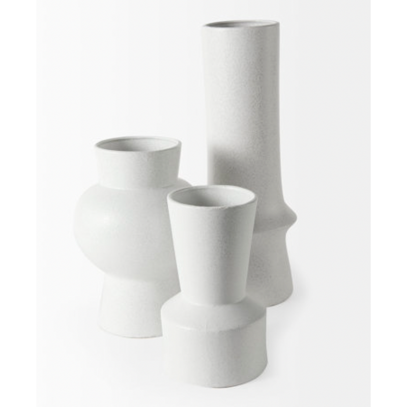 Laforge White Ceramic Vase Small