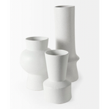 Laforge White Ceramic Vase Medium