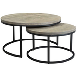 Drey Round Nested Tables, Set of Two