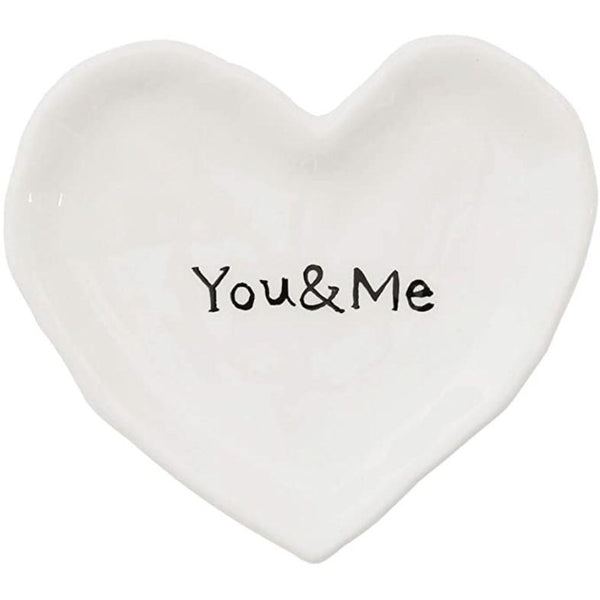 Ceramic Heart Dish &quot;You &amp; Me&quot;