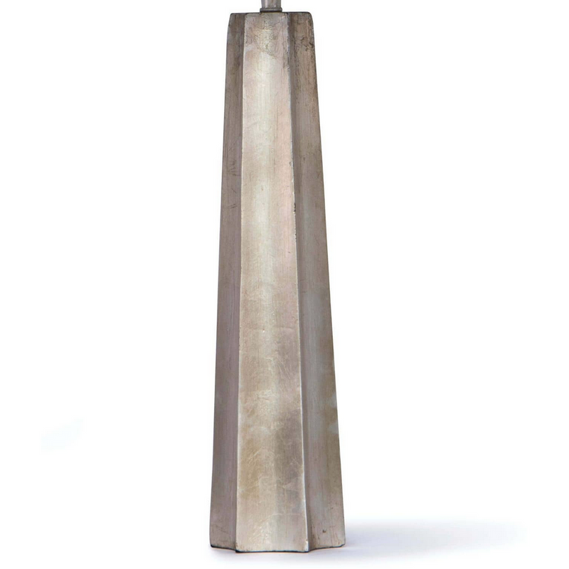 Celine Table Lamp - Ambered Silver Leaf