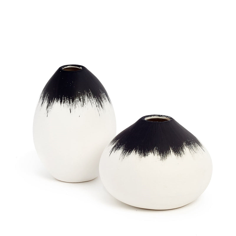 Oslo Black &amp; White Ceramic Vase