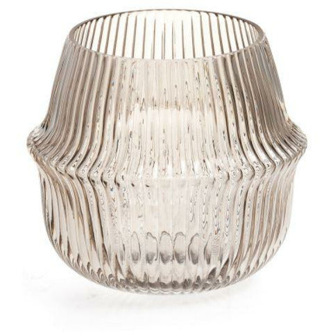 Duran Ribbed Glass Vase