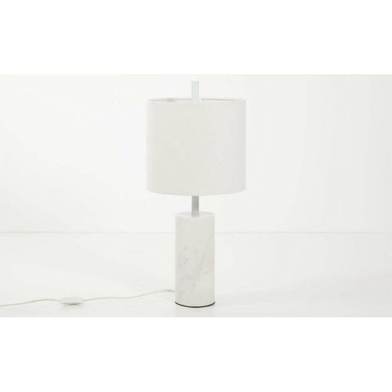 Drum Table Lamp - White