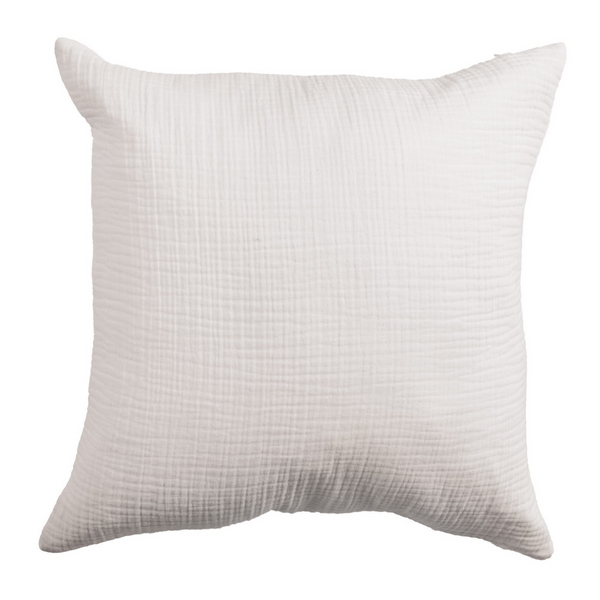 Crinkle Cushion, White - 20"