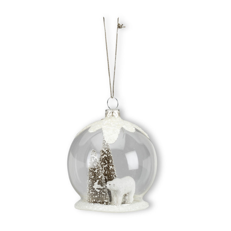 Polar Bear in Globe Ornament