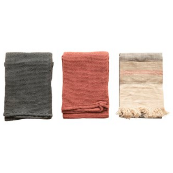 Cotton Tea Towels, Multi Color, Set of 3