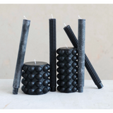 Hobnail Taper Candles in Box, Set of 2