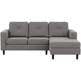Solo 2 piece sectional sofa with right hand chaise - Mila Grey