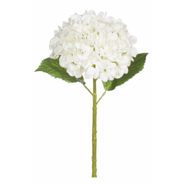 20" Real Touch White Hydrangea Stem