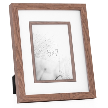Beckett Walnut Wood Veneer Matte 5 x 7" Photo Frame