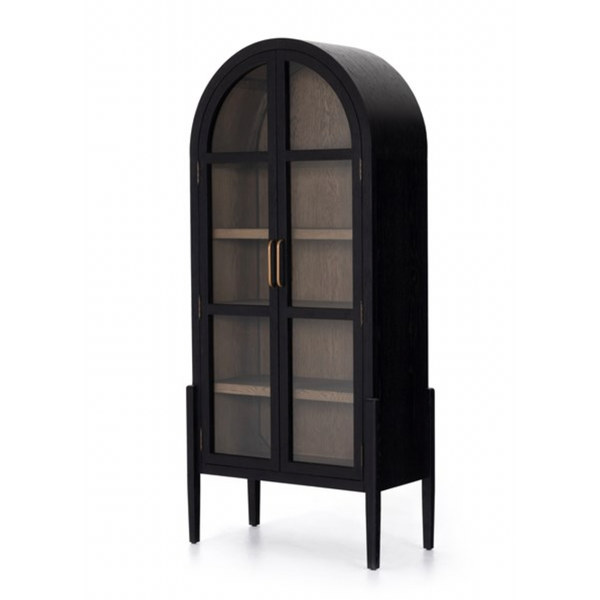 Tolle Cabinet - Matte Black with Drifted Oak