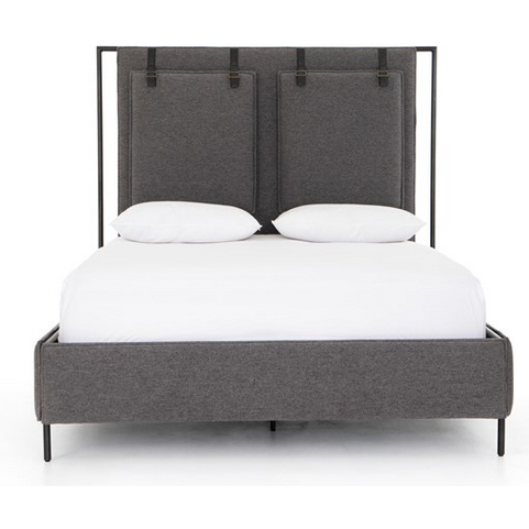 Leigh Upholstered Bed - San Remo Ash