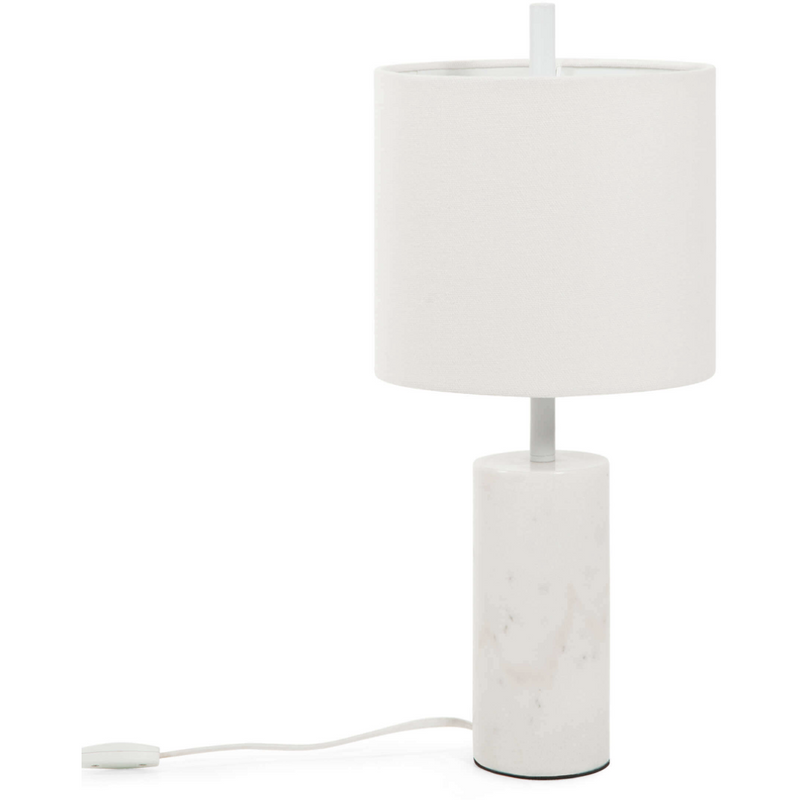 Drum Table Lamp - White