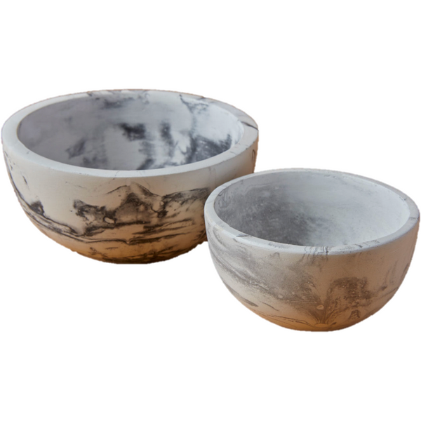 Marble Cement Nesting Bowls