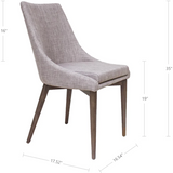 Jeremy Dining Chair in Light Grey