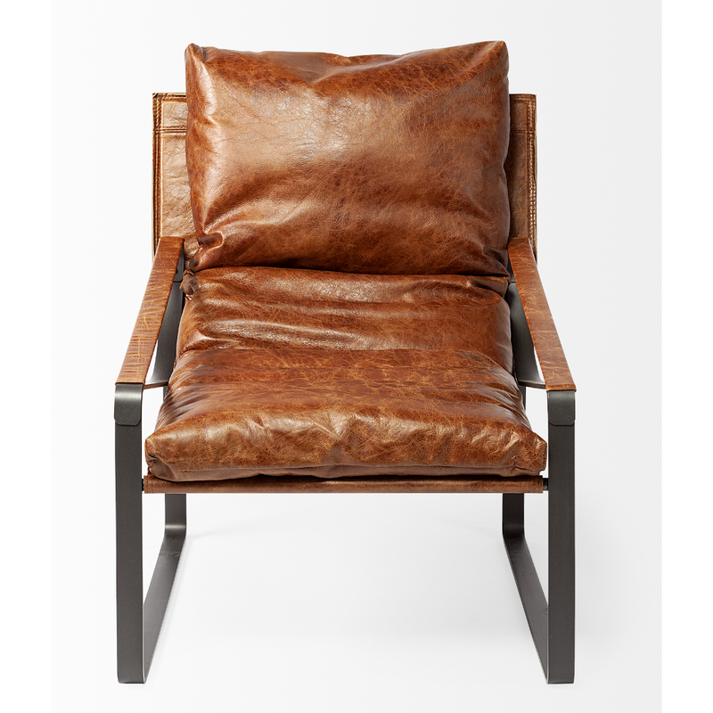 Hornet Accent Chair - Brown Leather