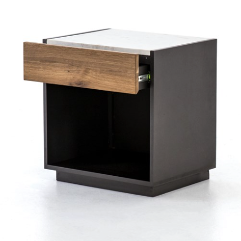 Holland Nightstand - Grey Lacquer