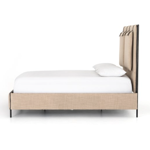 Leigh Upholstered Bed - Palm Ecru