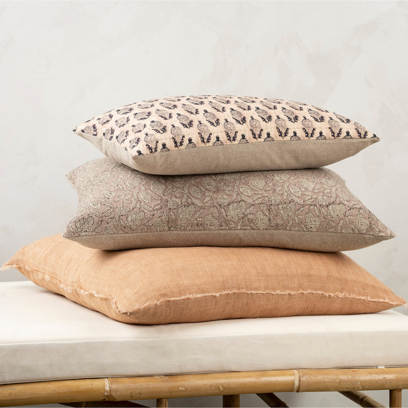 Lina Linen Cushion - Terracotta 24x24