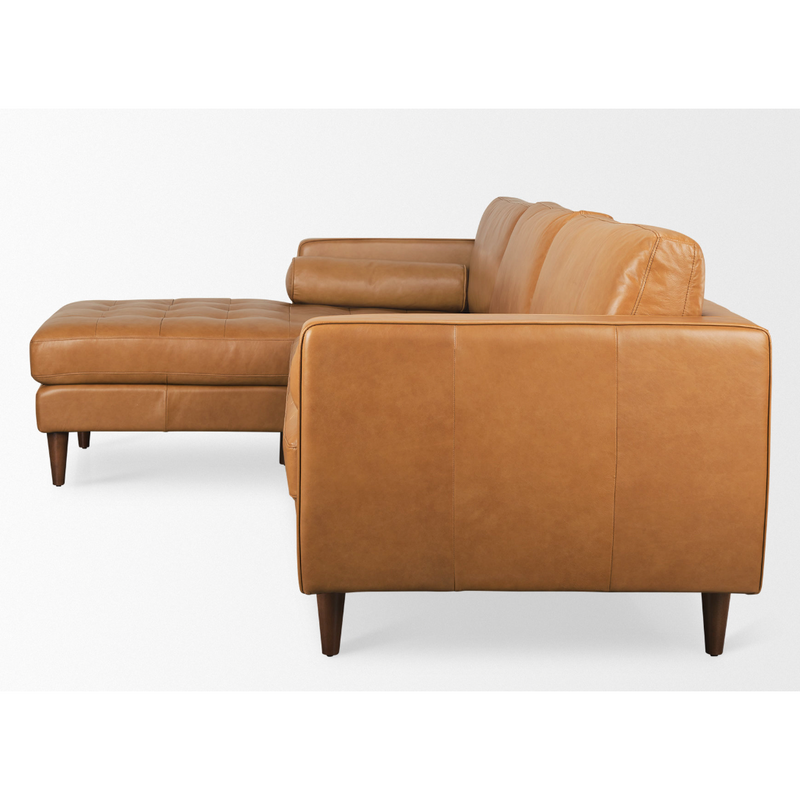 Svend Left Hand Facing Leather Sectional